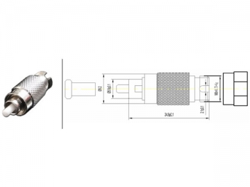 Atenuador de fibra óptica   <small>(Atenuador fijo enchufable) </small>