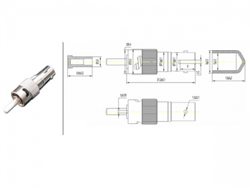 Atenuador de fibra óptica   <small>(Atenuador fijo enchufable) </small>