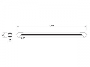 Tubo LED con sensor