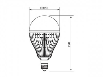 Bombilla LED con aletas de enfriamiento