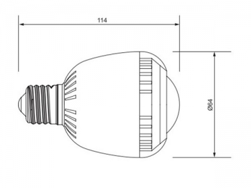 Bombilla LED con aletas de enfriamiento