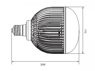 Bombilla LED con aletas de enfriamiento