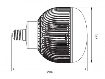 Bombilla LED E40 con aletas de enfriamiento