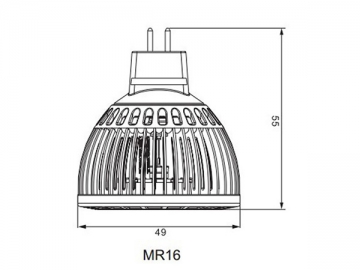 Lámpara LED parabólica MR16