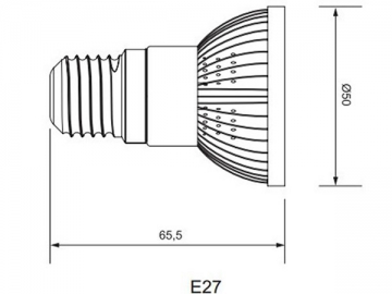 Lámpara LED parabólica E27 PAR16