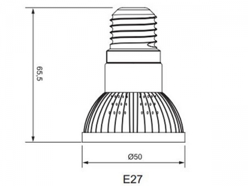 Lámpara LED parabólica E27 PAR16