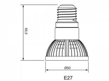 Lámpara LED parabólica E27 PAR16