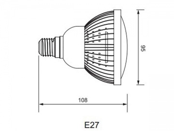 Lámpara LED parabólica E27 PAR30