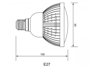 Lámpara LED parabólica E27 PAR30