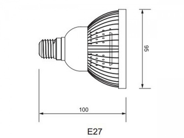 Lámpara LED parabólica E27 PAR30