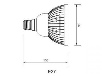 Lámpara LED parabólica E27 PAR30