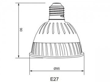 Lámpara LED parabólica E27 PAR30