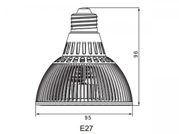 Lámpara LED parabólica E27 PAR30