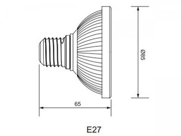 Lámpara LED parabólica IP40