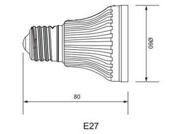 Lámpara LED parabólica IP40