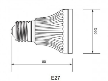 Lámpara LED parabólica IP40