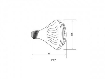 Lámpara LED parabólica IP40