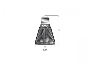 Lámpara LED parabólica IP40