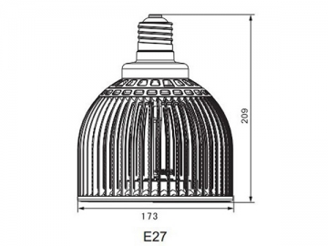 Lámpara LED parabólica E27 de alta potencia