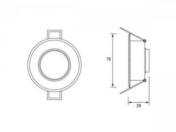 Foco empotrable LED de techo 1W