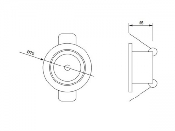 Foco empotrable LED de techo 1W