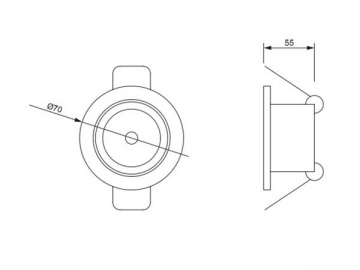 Foco empotrable LED de techo 1W