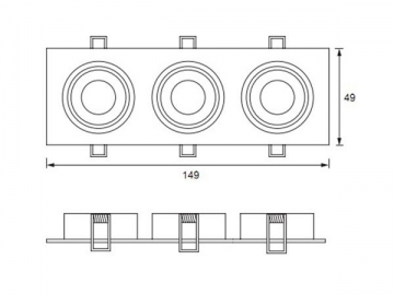 Foco empotrable LED de techo 3W