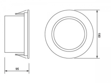 Proyector empotrado LED COB