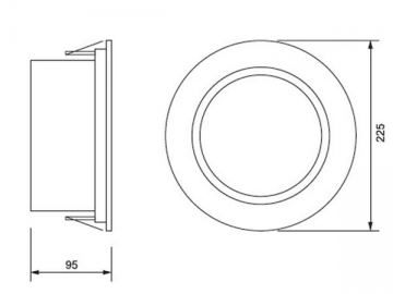 Proyector empotrado LED COB