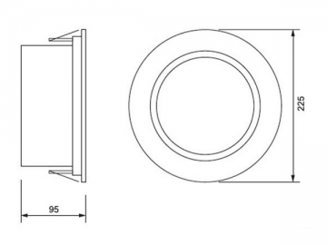 Proyector empotrado LED COB