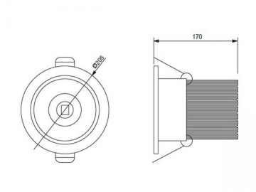 Proyector empotrado LED COB