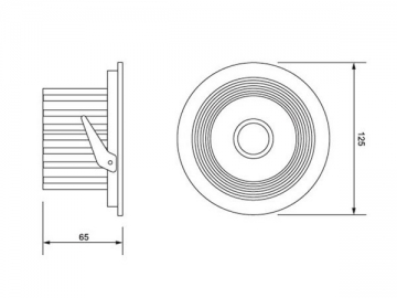 Proyector empotrado LED COB