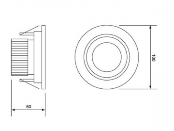 Proyector empotrado LED COB