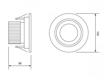 Proyector empotrado LED COB