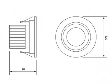 Proyector empotrado LED COB