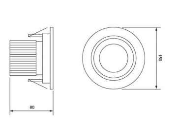 Proyector empotrado LED COB