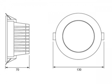 Proyector empotrado LED mate