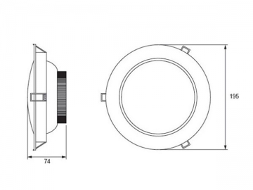 Proyector empotrado LED mate