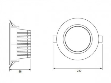 Proyector empotrado LED mate