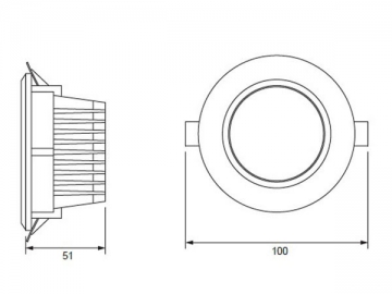 Proyector empotrado LED mate