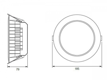 Proyector empotrado LED mate