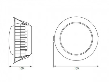 Proyector empotrado LED mate