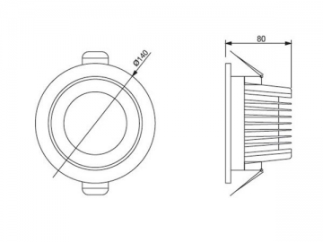 Proyector empotrado LED mate