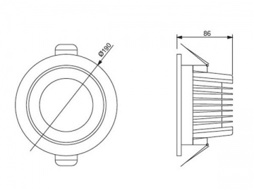 Proyector empotrado LED mate