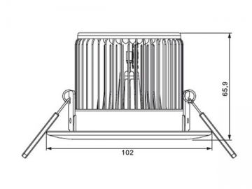 Proyector empotrado LED mate