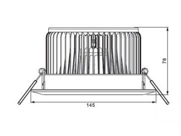 Proyector empotrado LED mate