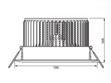 Proyector empotrado LED mate