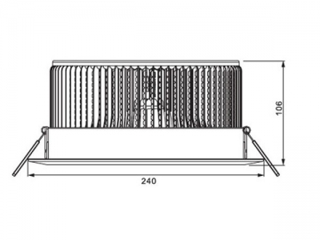 Proyector empotrado LED mate