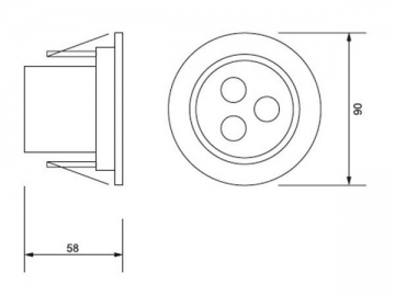 Proyector empotrado LED transparente