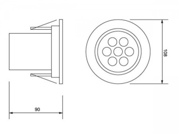 Proyector empotrado LED transparente